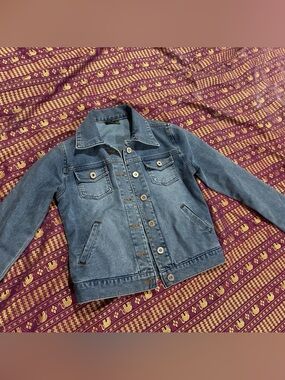 Y2K cropped denim jacket